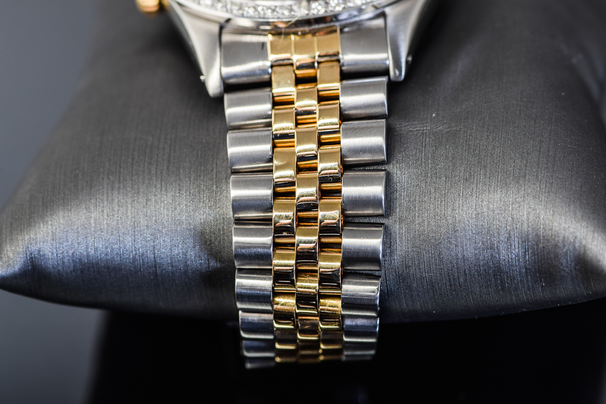 Men's Rolex Datejust Two-Tone 18K Yellow Gold and Diamond Watch with Jubilee Bracelet