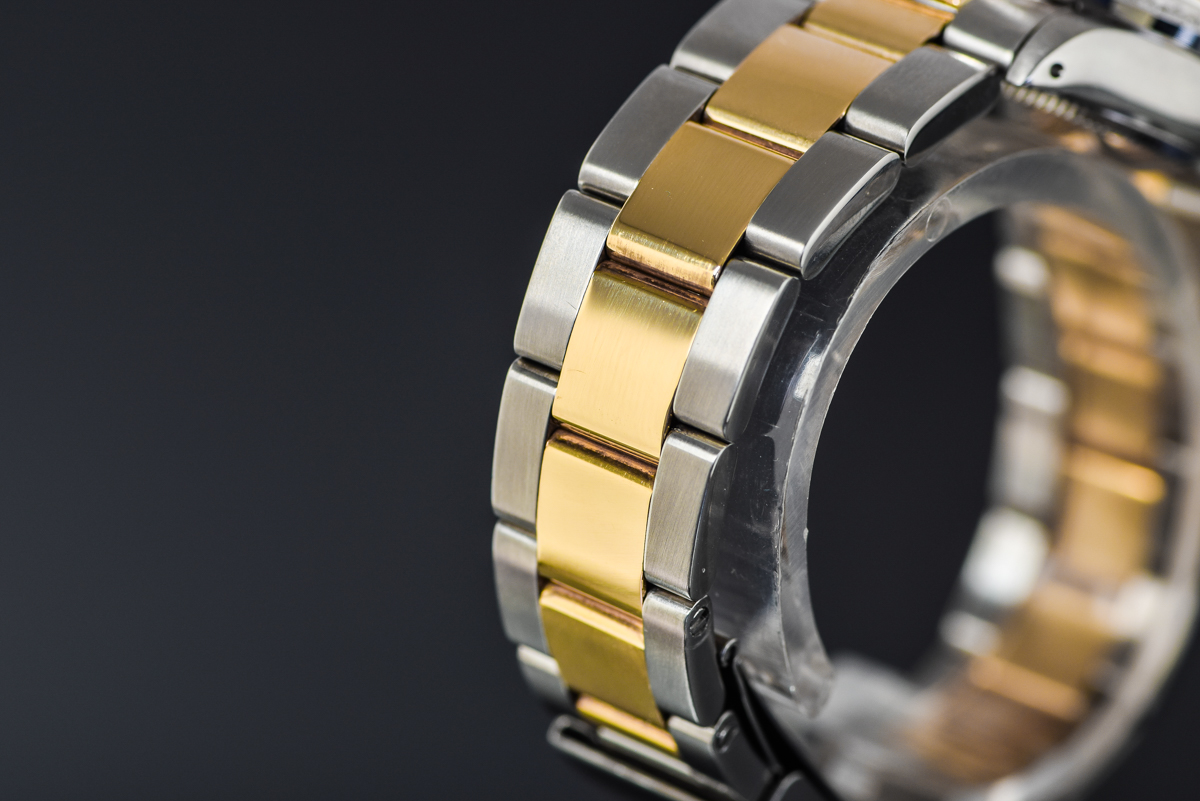 Mid-Size Rolex Datejust Two-Tone 18K Yellow Gold and Diamond Watch with Oyster Bracelet