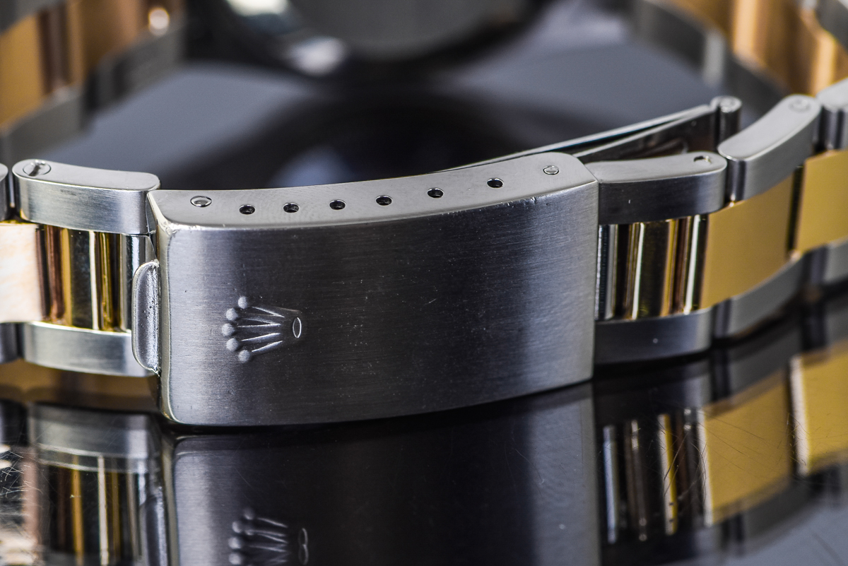 Mid-Size Rolex Datejust Two-Tone 18K Yellow Gold and Diamond Watch with Oyster Bracelet