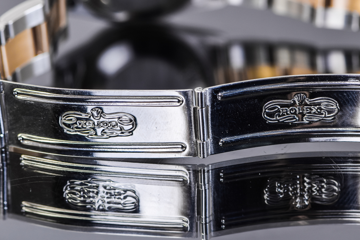 Mid-Size Rolex Datejust Two-Tone 18K Yellow Gold and Diamond Watch with Oyster Bracelet