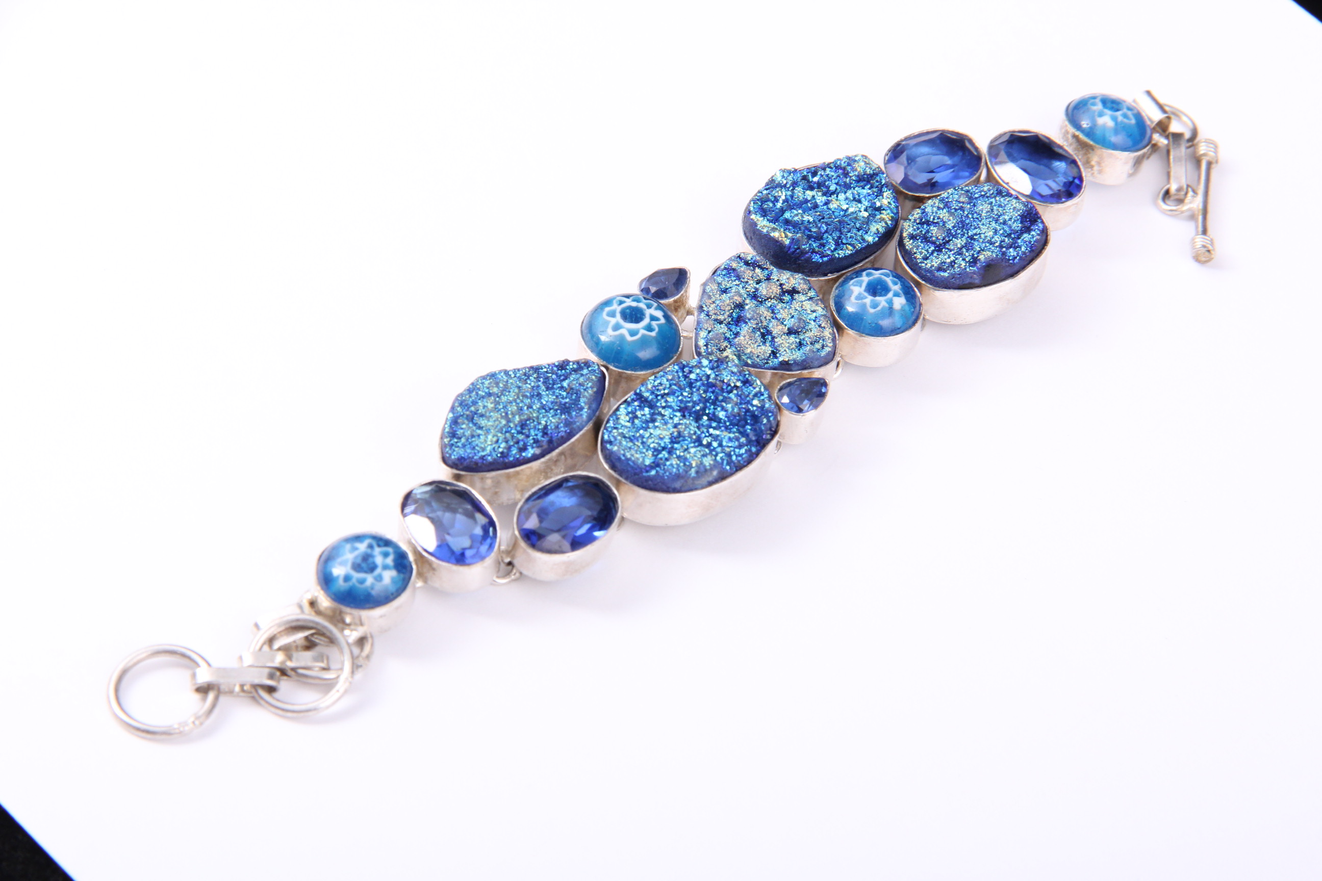 Sterling Silver Blue Stone Bracelet
