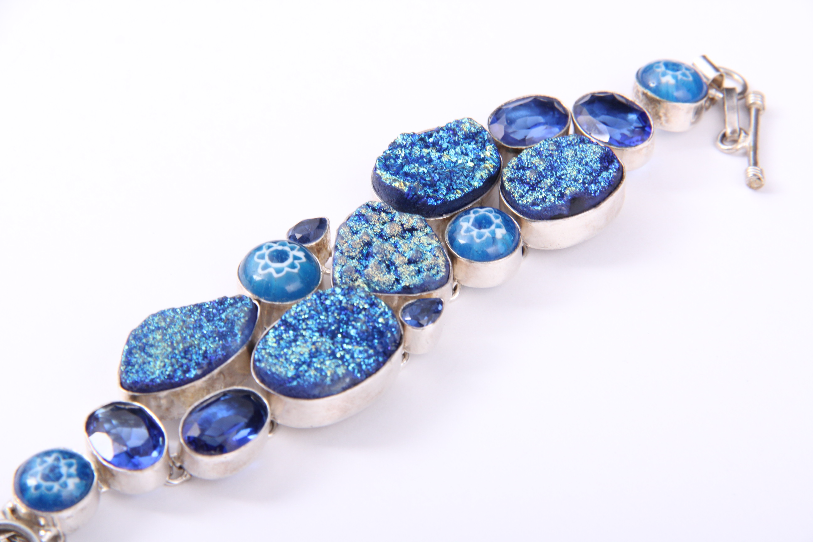 Sterling Silver Blue Stone Bracelet