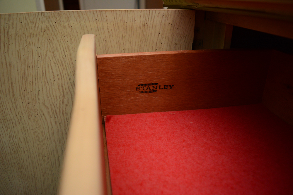 Vintage Stanley Furniture Blonde Finish China Cabinet