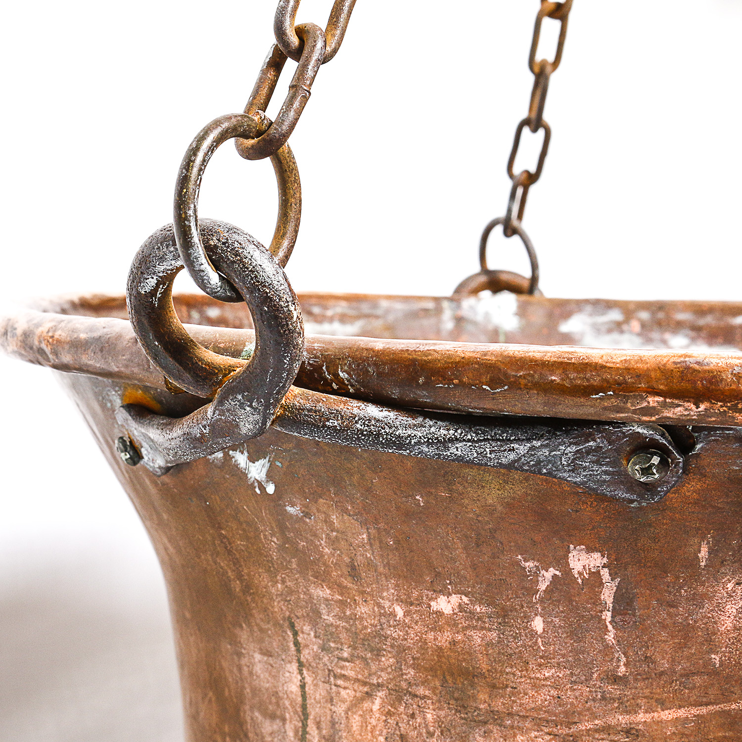 Vintage Copper Hanging Planter
