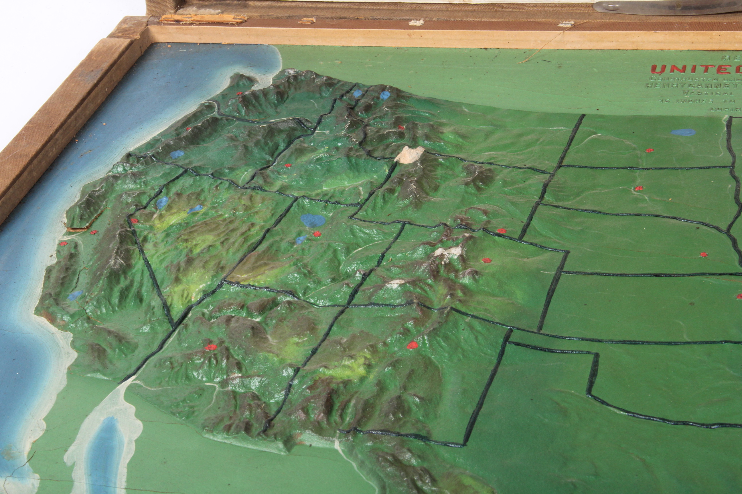 Vintage Topographical Map of the United States