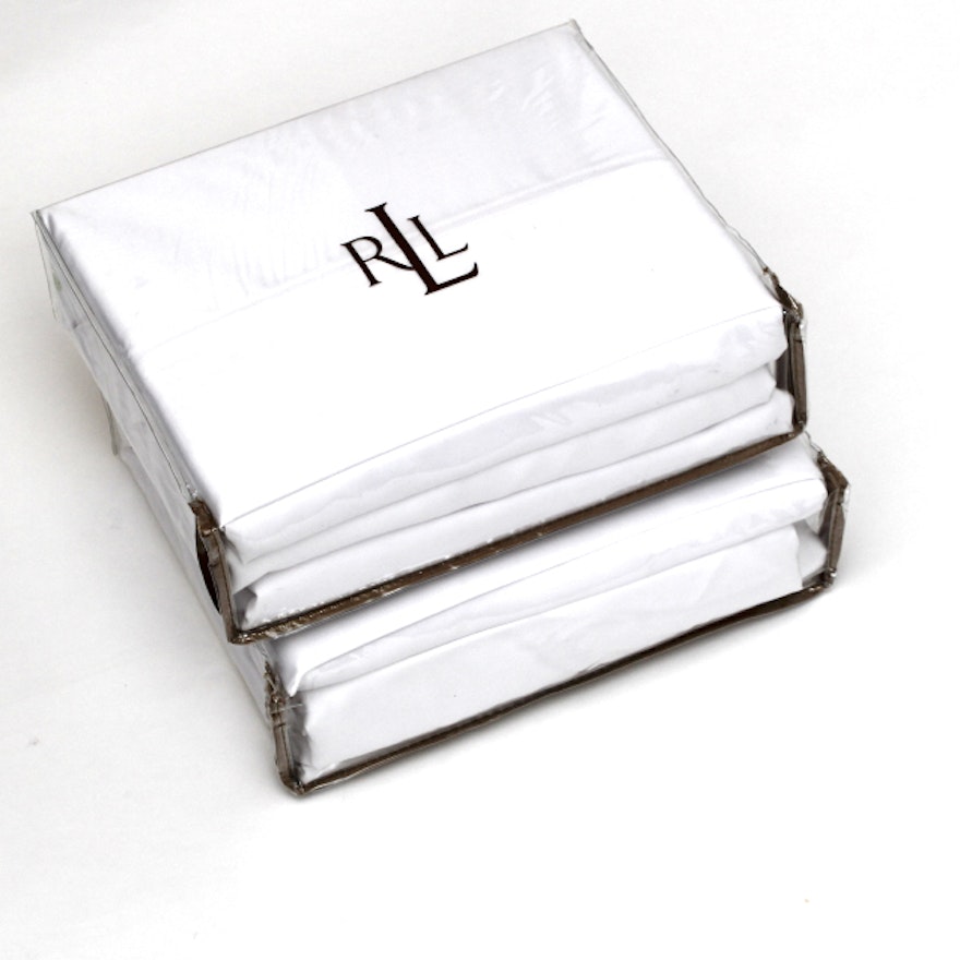 Collection of Ralph Lauren 500 Thread Count Cotton Sheets