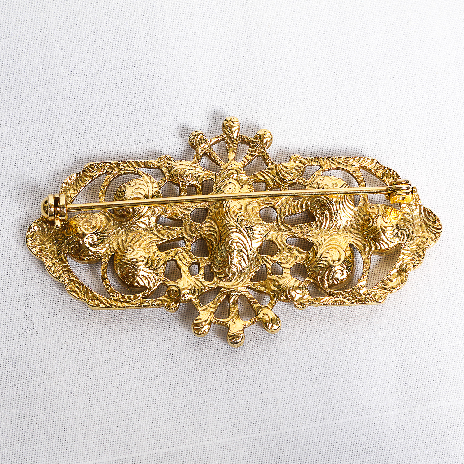 Two Vintage Rhinestone Brooches