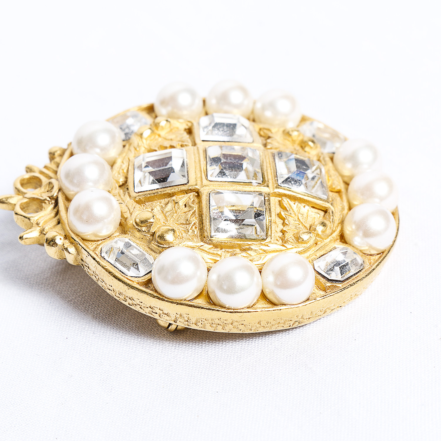 Two Vintage Rhinestone Brooches