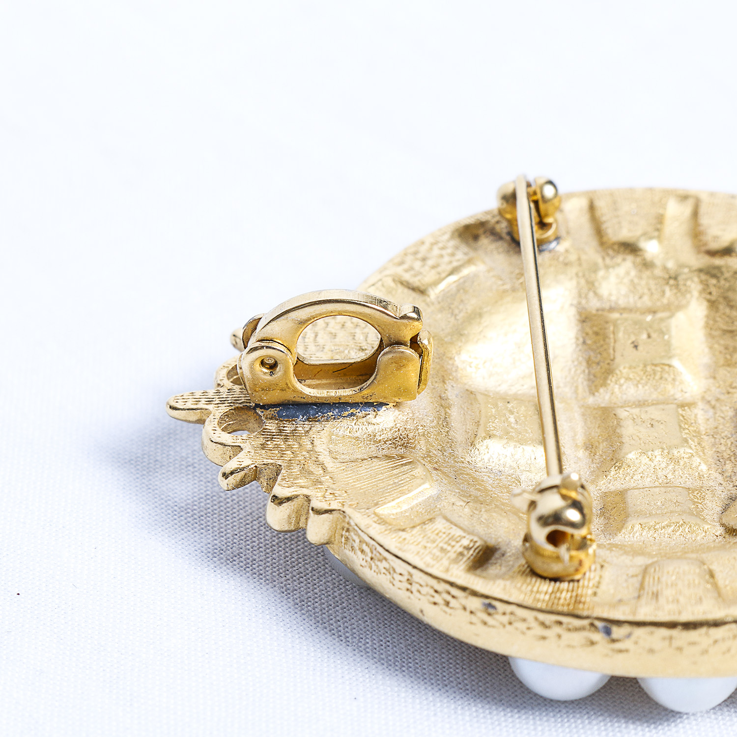 Two Vintage Rhinestone Brooches