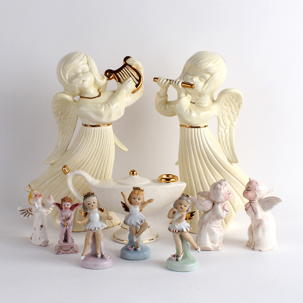 Selection of Vintage Ceramic Angel Figurines