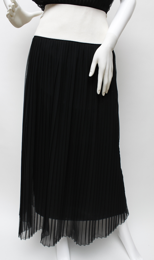 Vintage 1940's Silk Mary McFadden Pleated Couture Dress