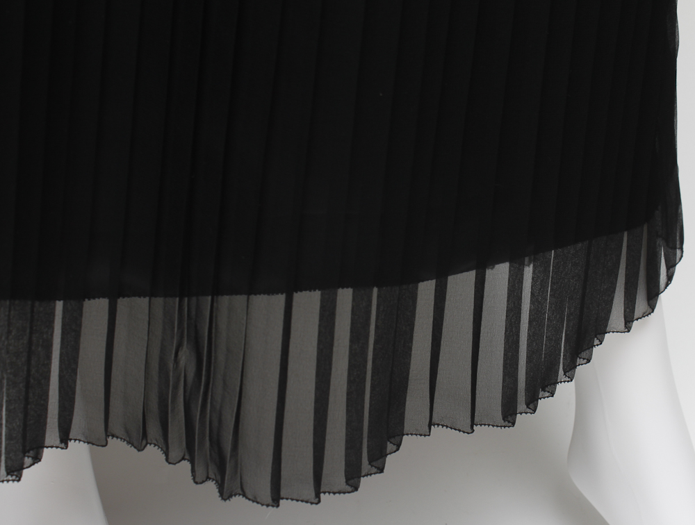 Vintage 1940's Silk Mary McFadden Pleated Couture Dress