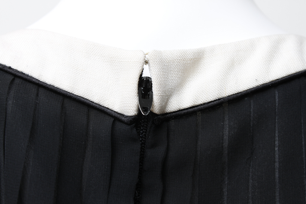 Vintage 1940's Silk Mary McFadden Pleated Couture Dress