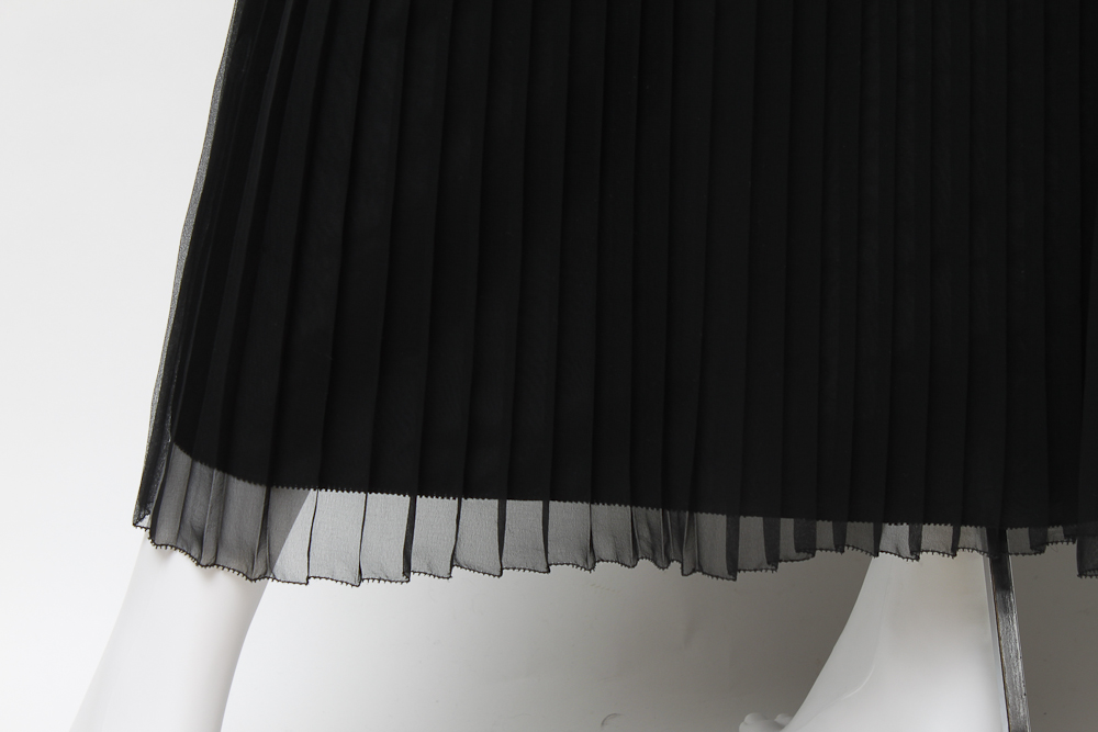 Vintage 1940's Silk Mary McFadden Pleated Couture Dress