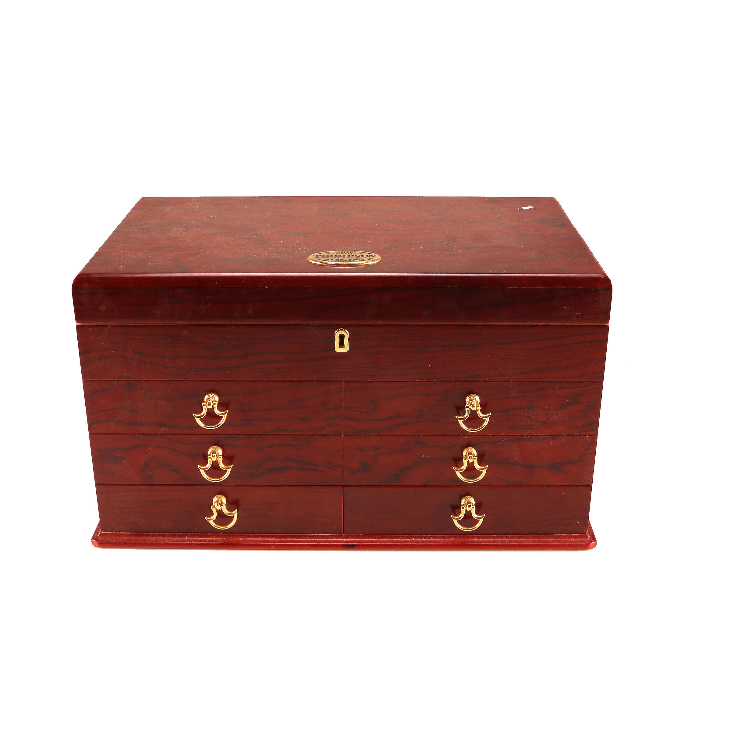 Thompson and Co. Electronic Cherry Wood Humidor