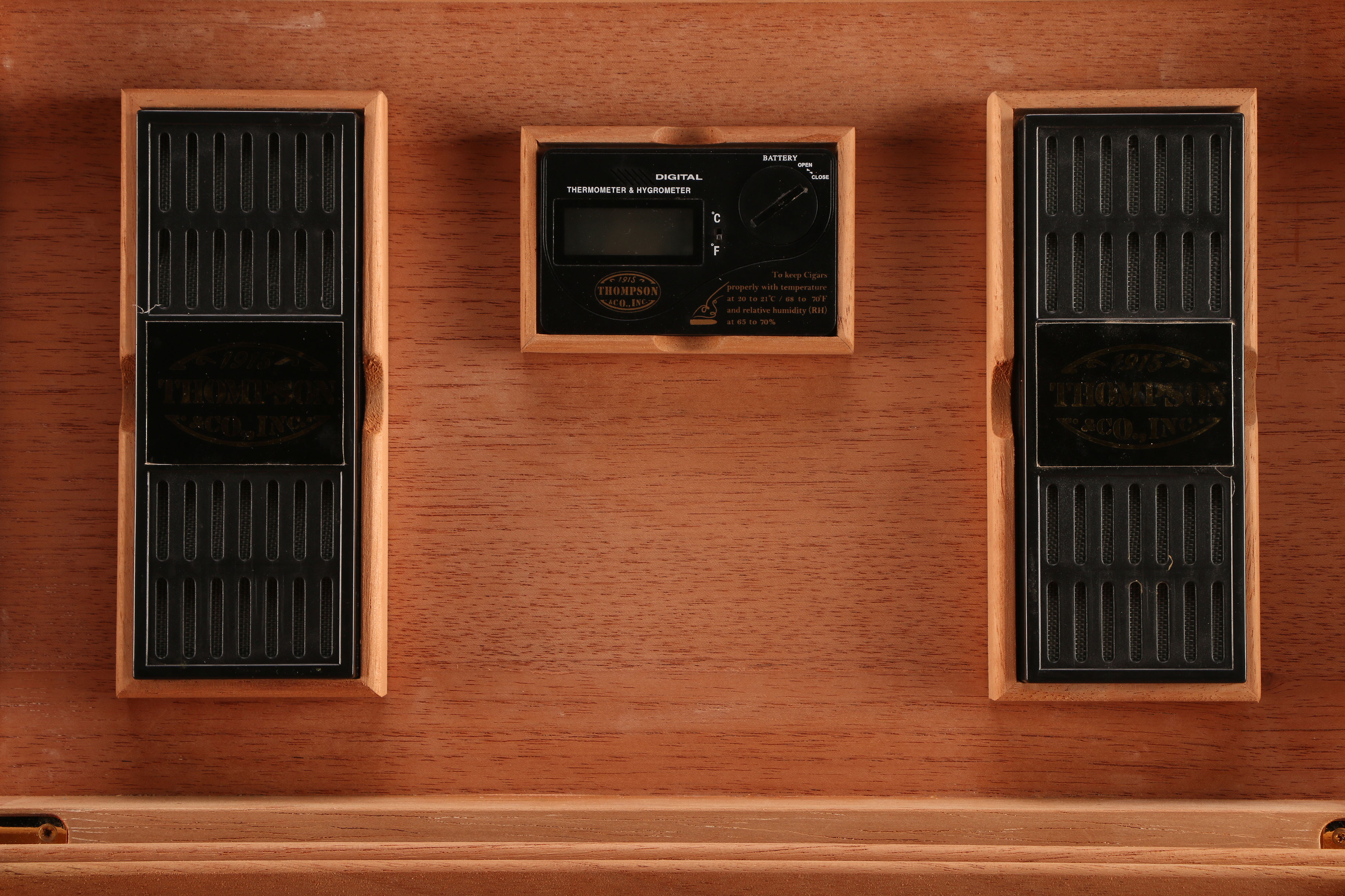Thompson and Co. Electronic Cherry Wood Humidor