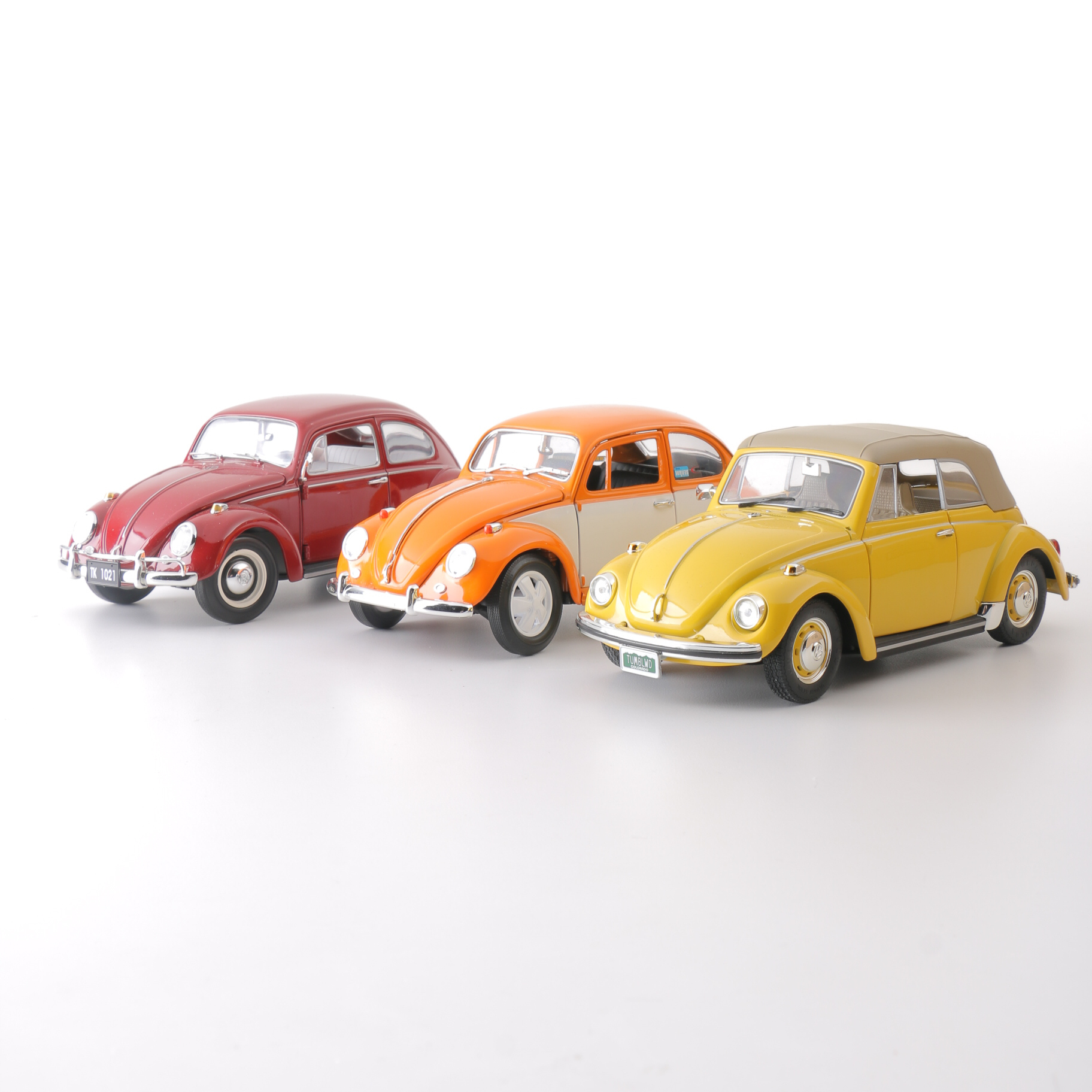 Collection of VW Beetle Die-Cast Cars