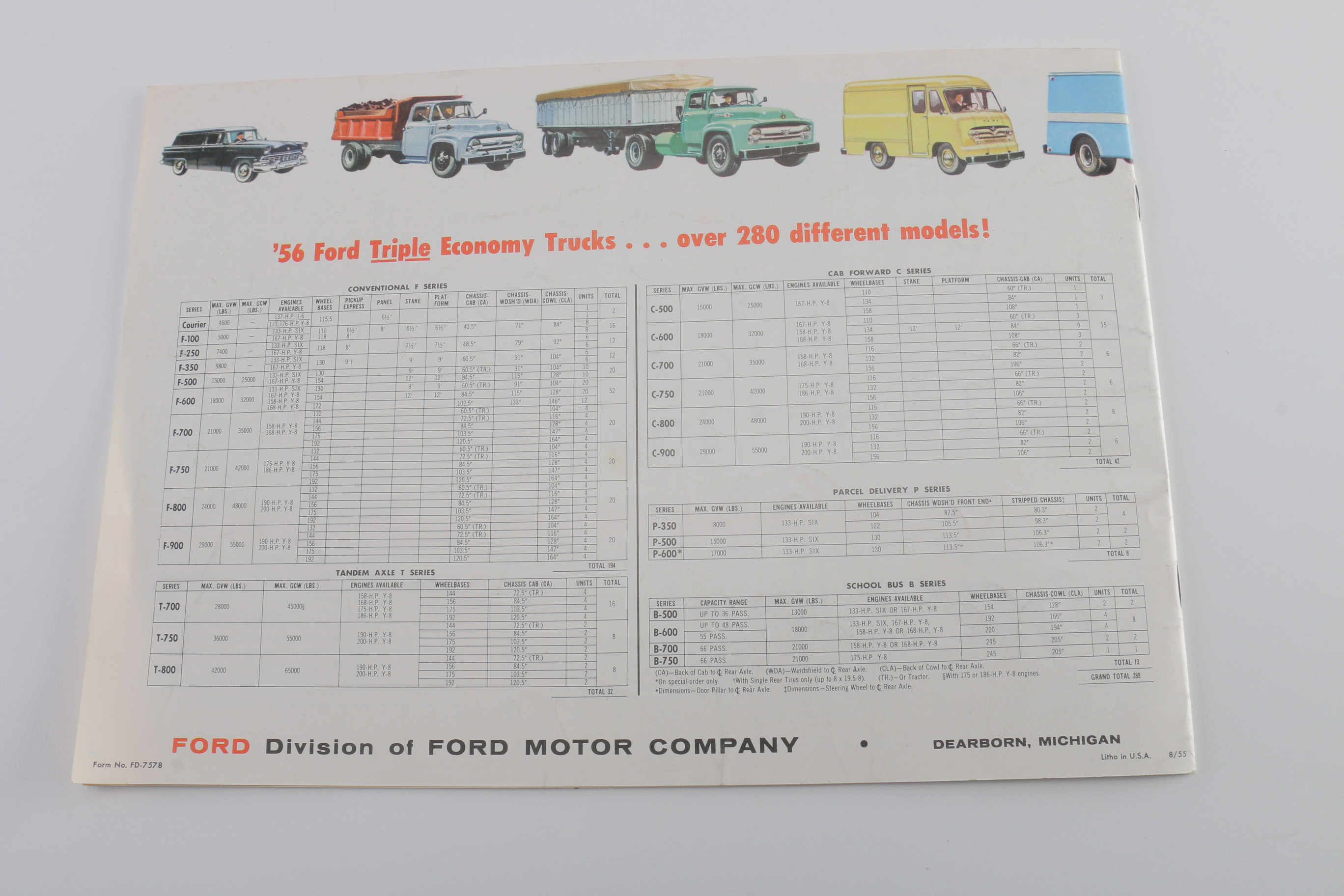 Collection of 1956 Ford Brochures