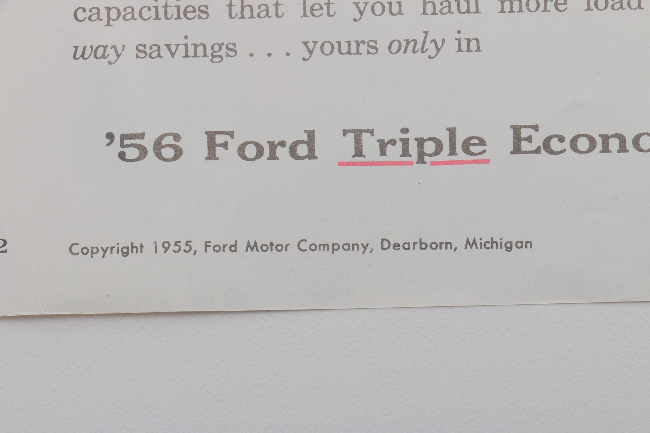 Collection of 1956 Ford Brochures