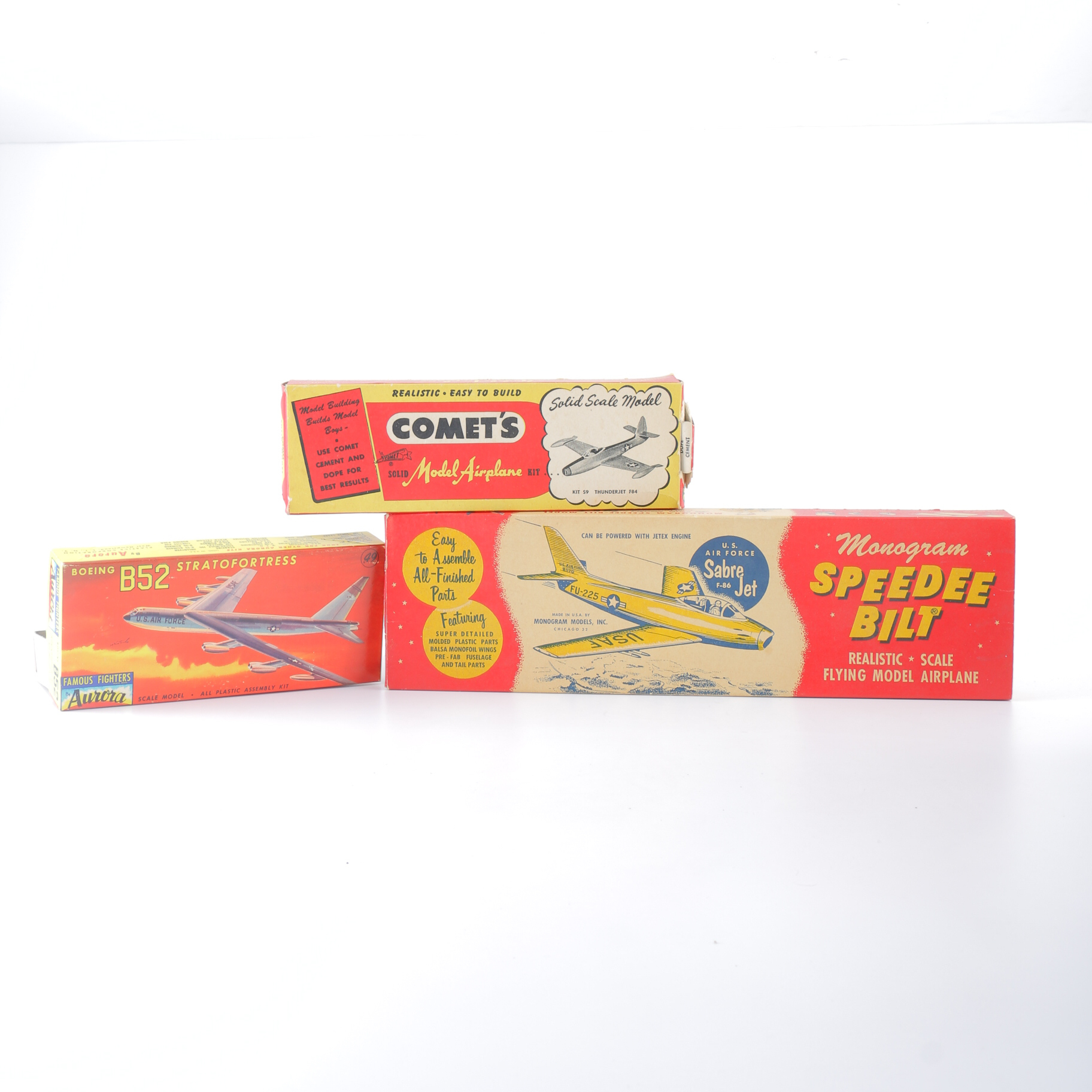 Vintage Model Plane Boxes and Parts