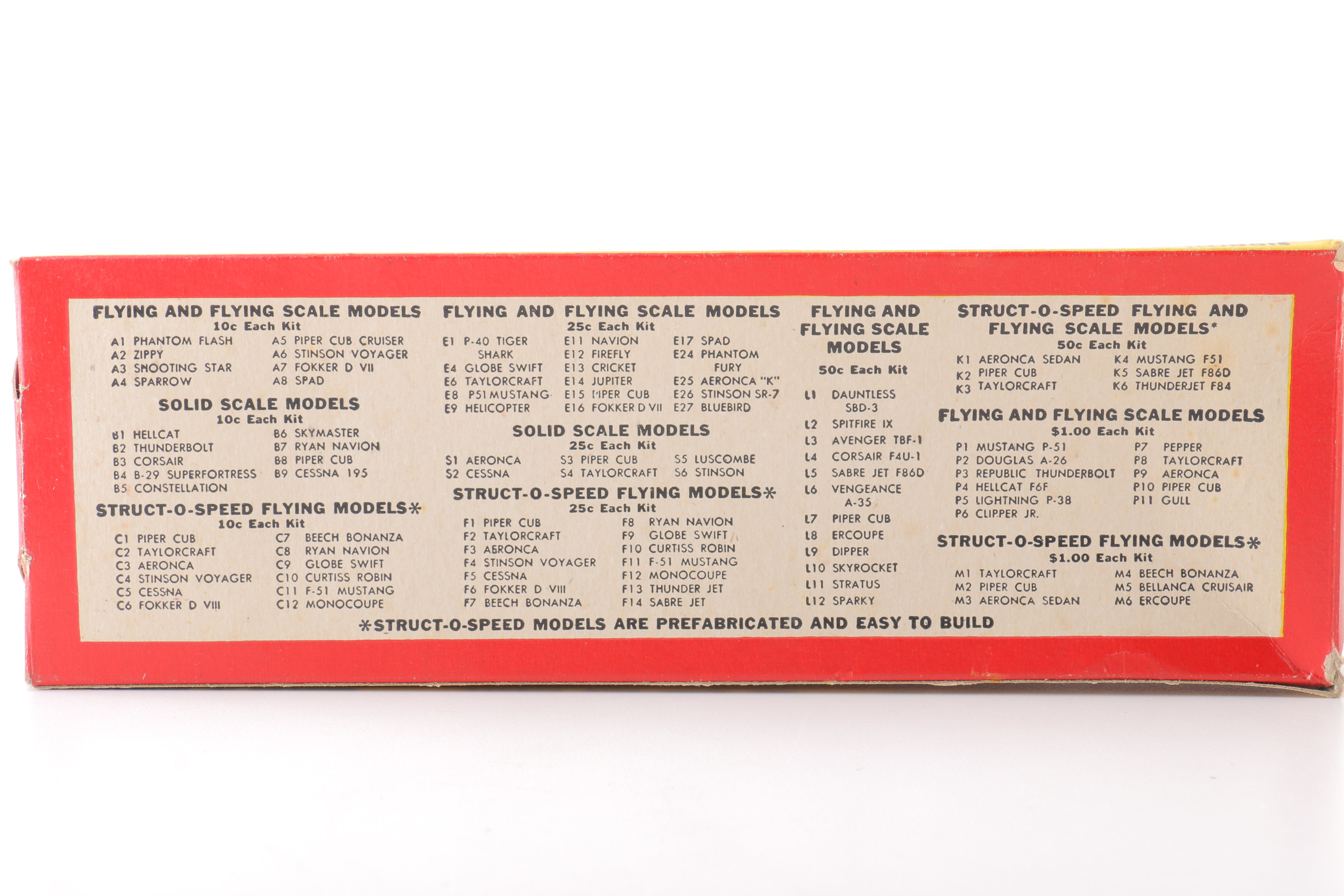 Vintage Model Plane Boxes and Parts