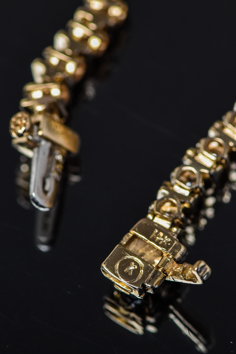 14K Yellow Gold and 2.00 CTW Diamond Tennis Bracelet