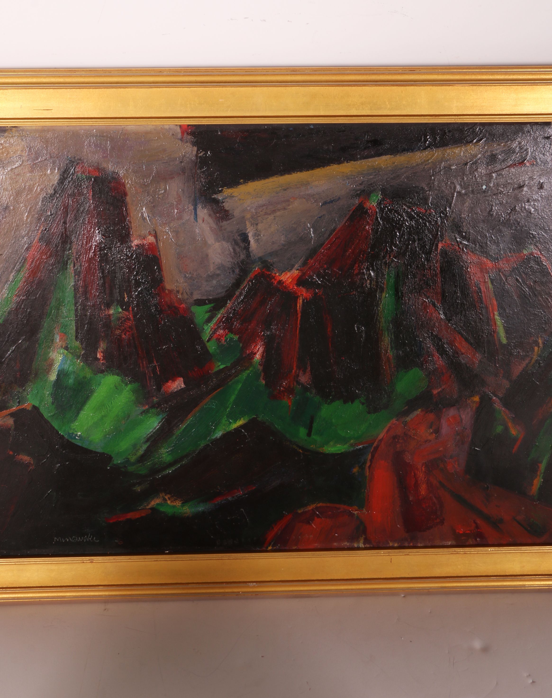 Alexander Minewski Original Oil Painting "Red Mountains"