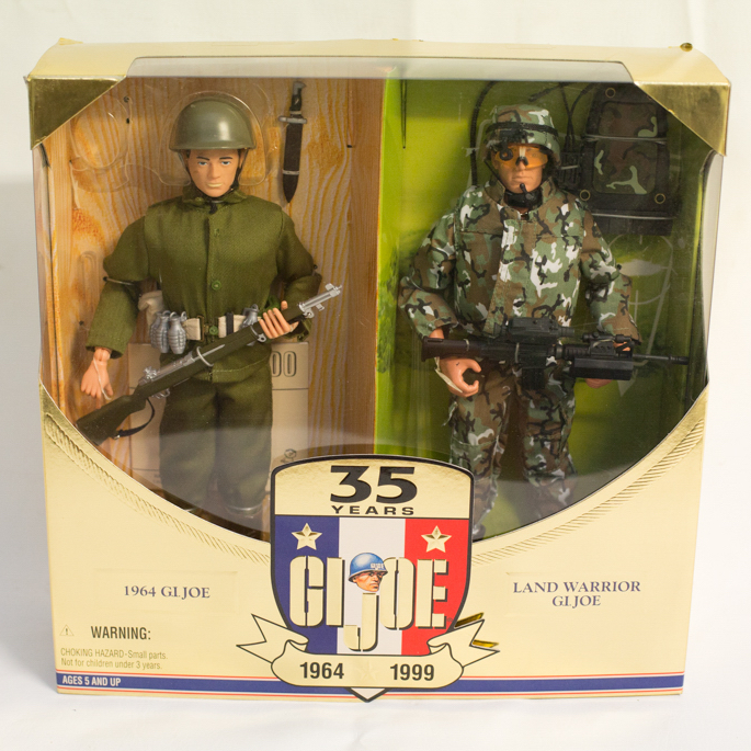 "GI Joe 35 Years"  Commemorative Action Figures of GI Joe and Land Warrior GI Joe