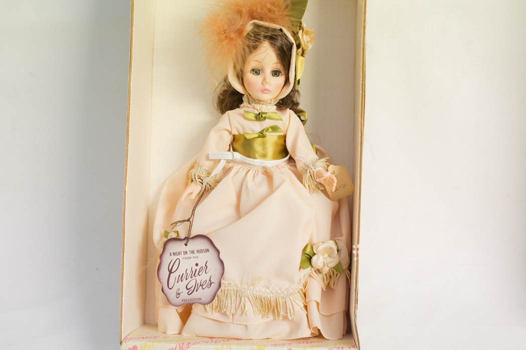 Effanbee Currier and Ives Collection "A Night on the Hudson" (#1255) and "Life in the Country" (#1254)