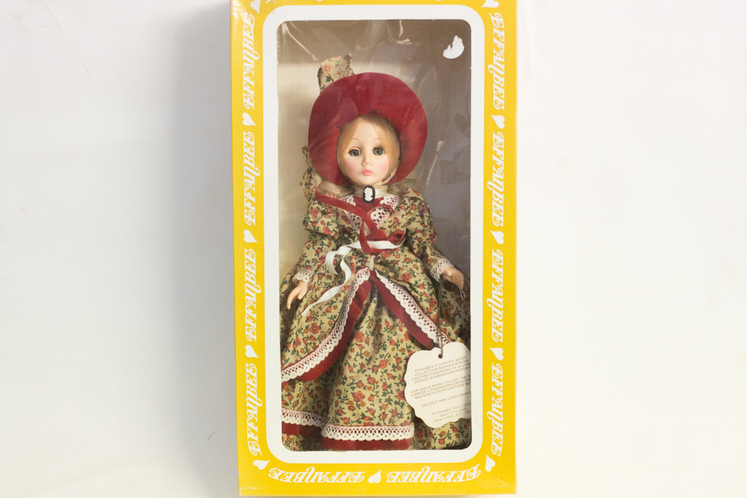 Effanbee Currier and Ives Collection "A Night on the Hudson" (#1255) and "Life in the Country" (#1254)