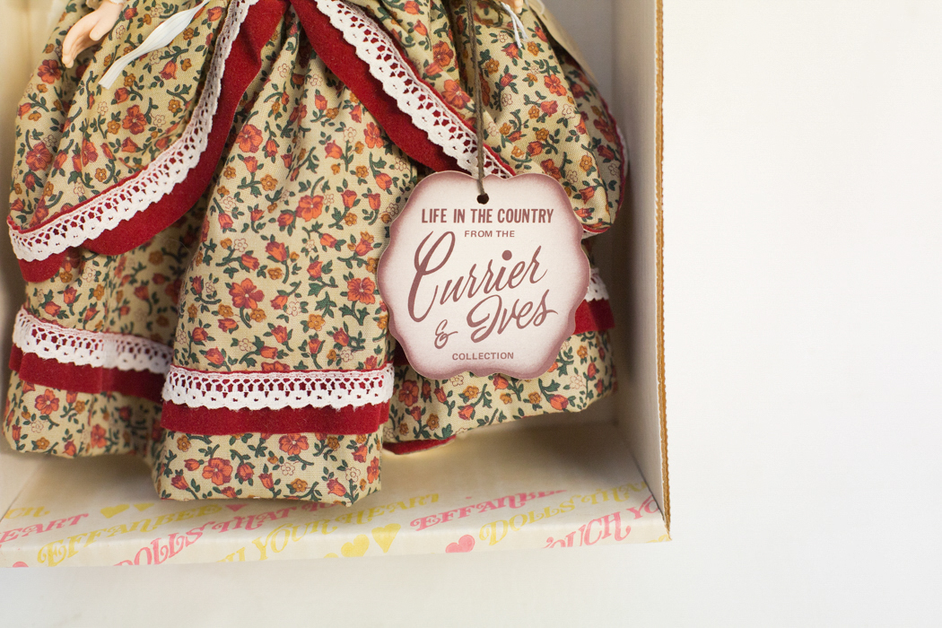 Effanbee Currier and Ives Collection "A Night on the Hudson" (#1255) and "Life in the Country" (#1254)