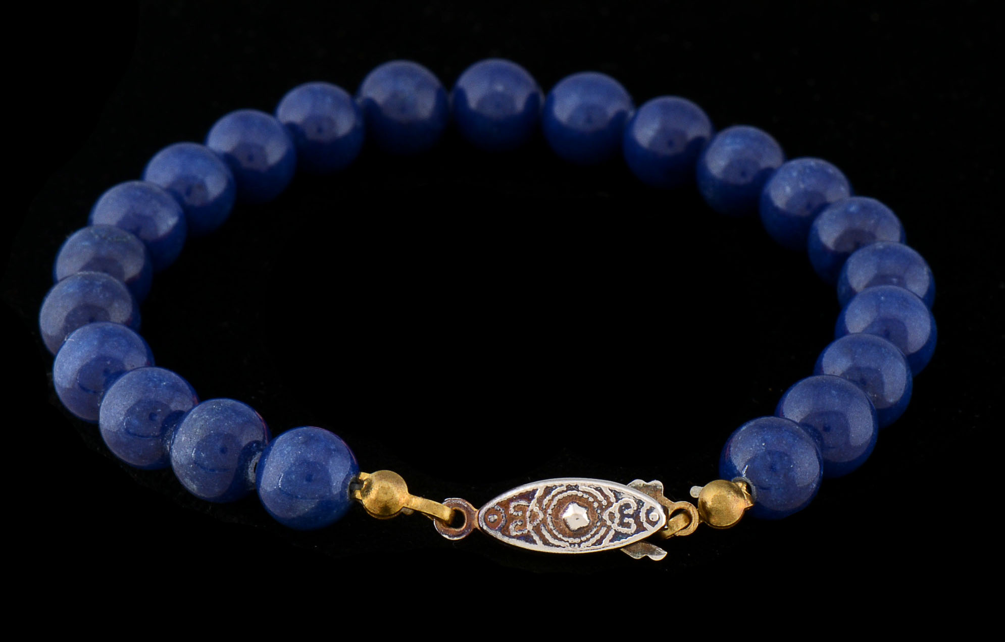 Sodalite Beaded Bracelet and Natural Branch Dangle Pendant