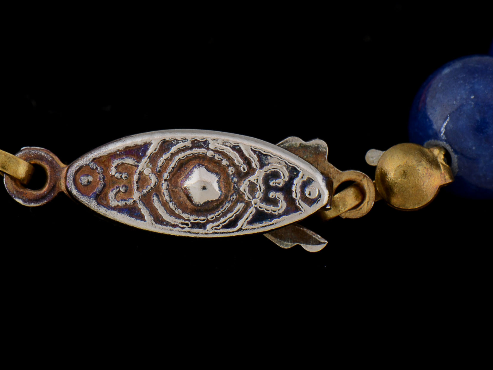 Sodalite Beaded Bracelet and Natural Branch Dangle Pendant