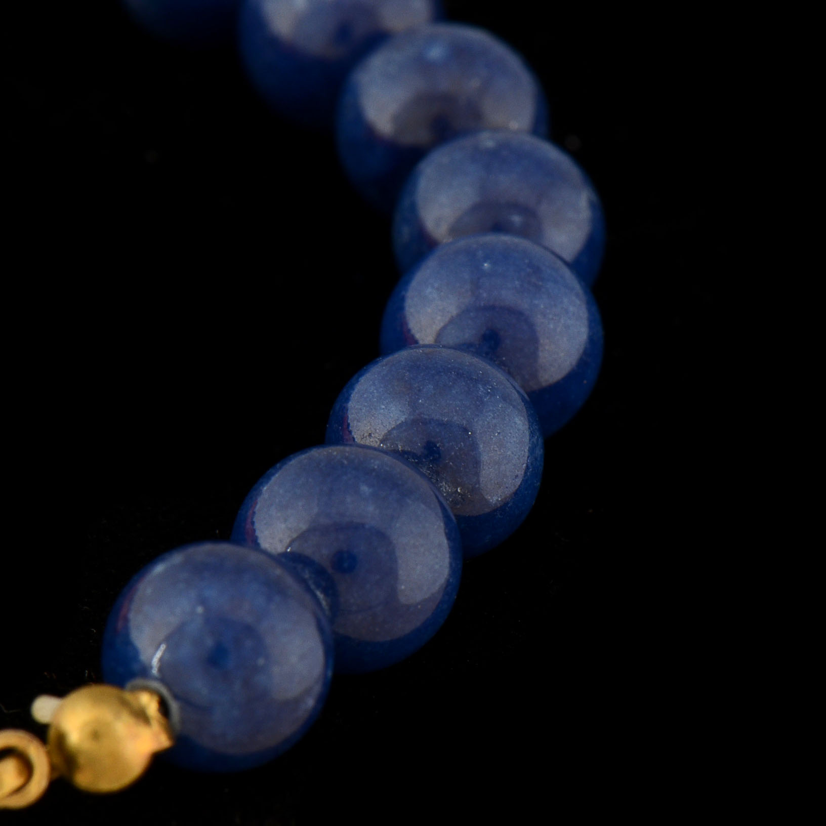 Sodalite Beaded Bracelet and Natural Branch Dangle Pendant