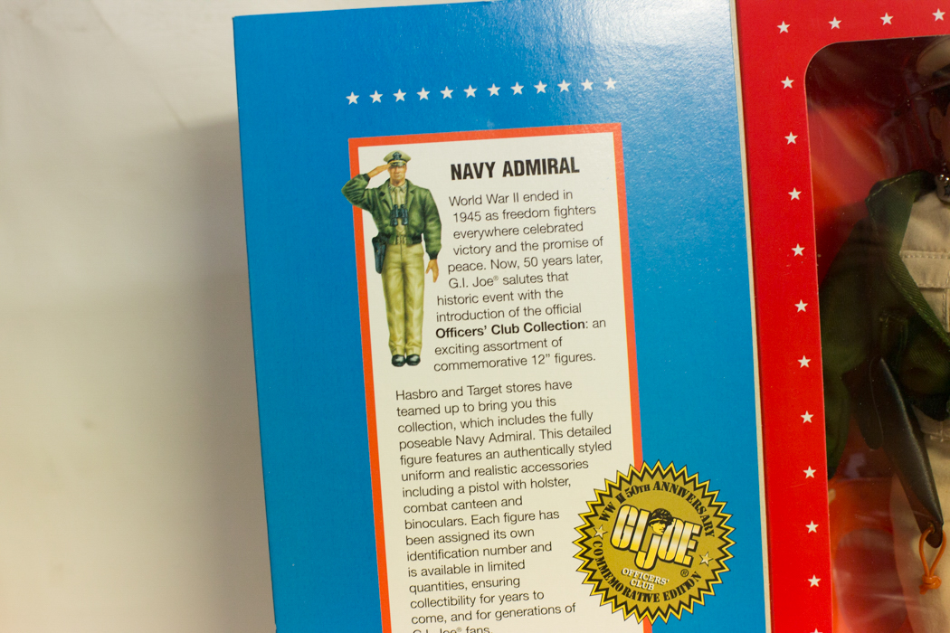 "GI Joe" Limited Edition WWII 50th Anniversary Army General and Navy Admiral Commemorative Figures by Hasbro