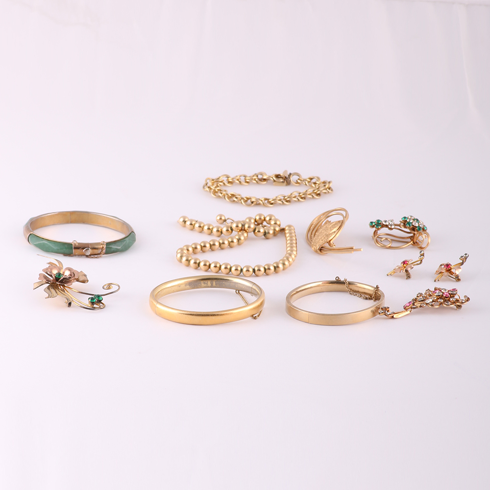 Assortment of Gold Filled Jewelry featuring Van Dell