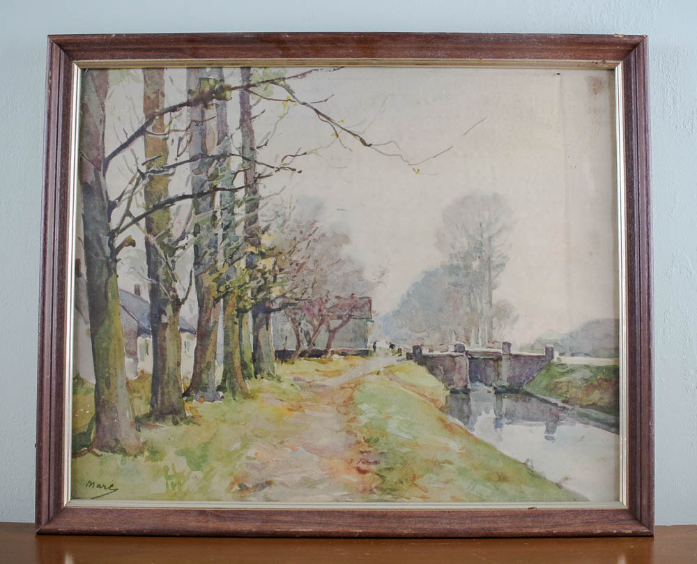 Original Vintage Watercolor by Nicolas Markovitch
