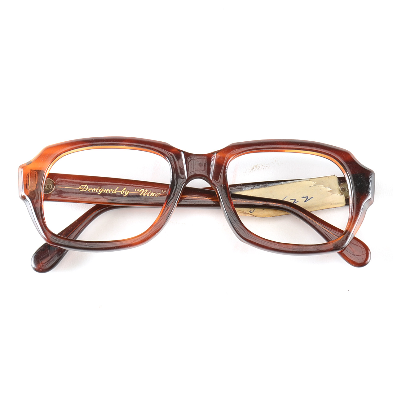 Vintage Designed by "Nino" Tortoise Lucite Eyeglasses