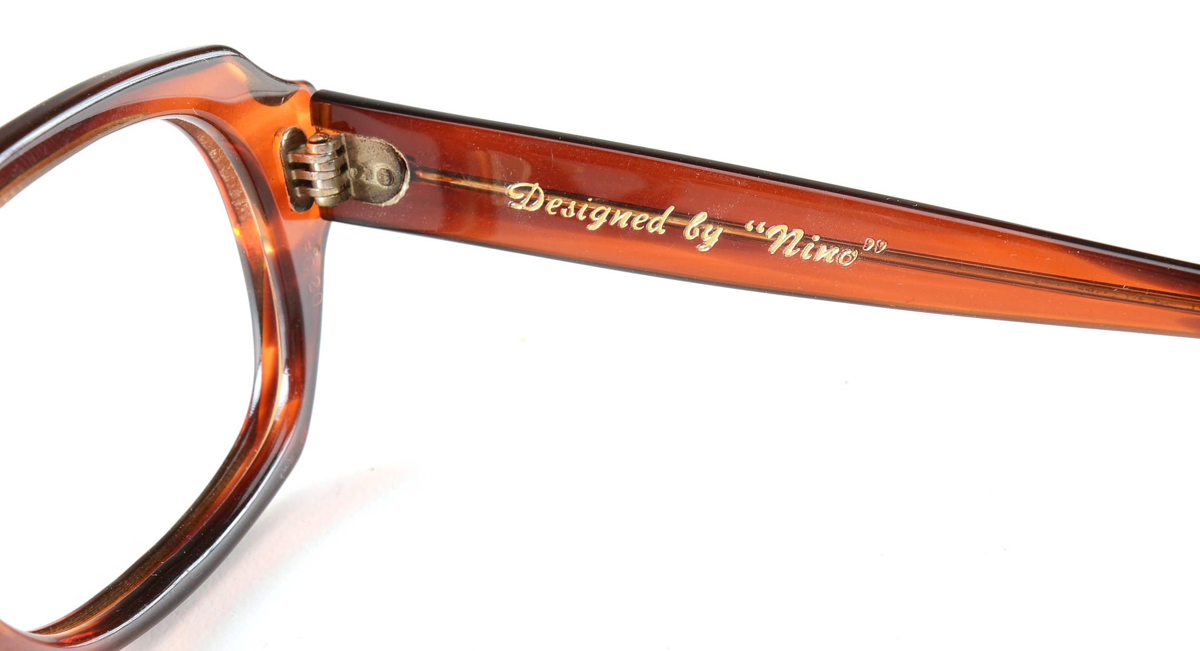 Vintage Designed by "Nino" Tortoise Lucite Eyeglasses