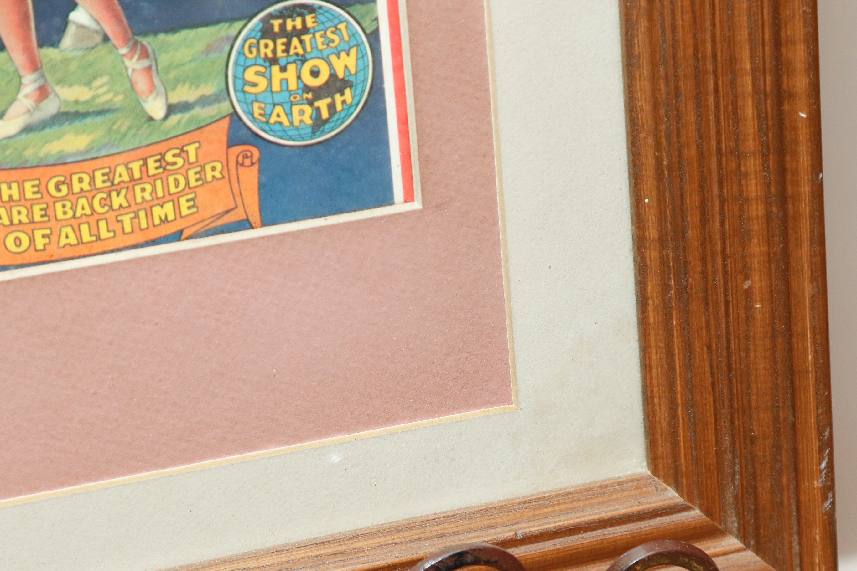 Framed Barnum & Bailey Circus Advertisement Featuring May Wirth