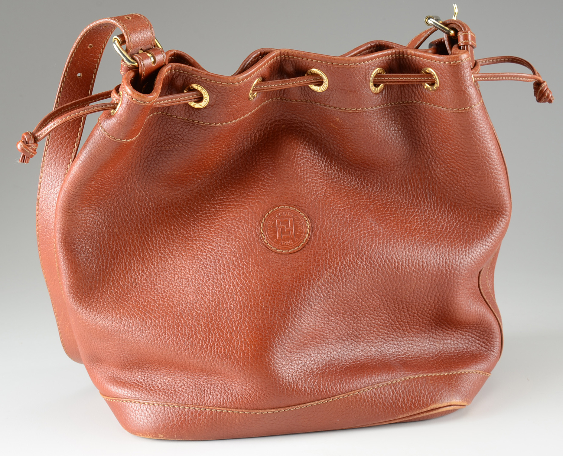 Circa 1980s Fendi Drawstring Bucket Bag