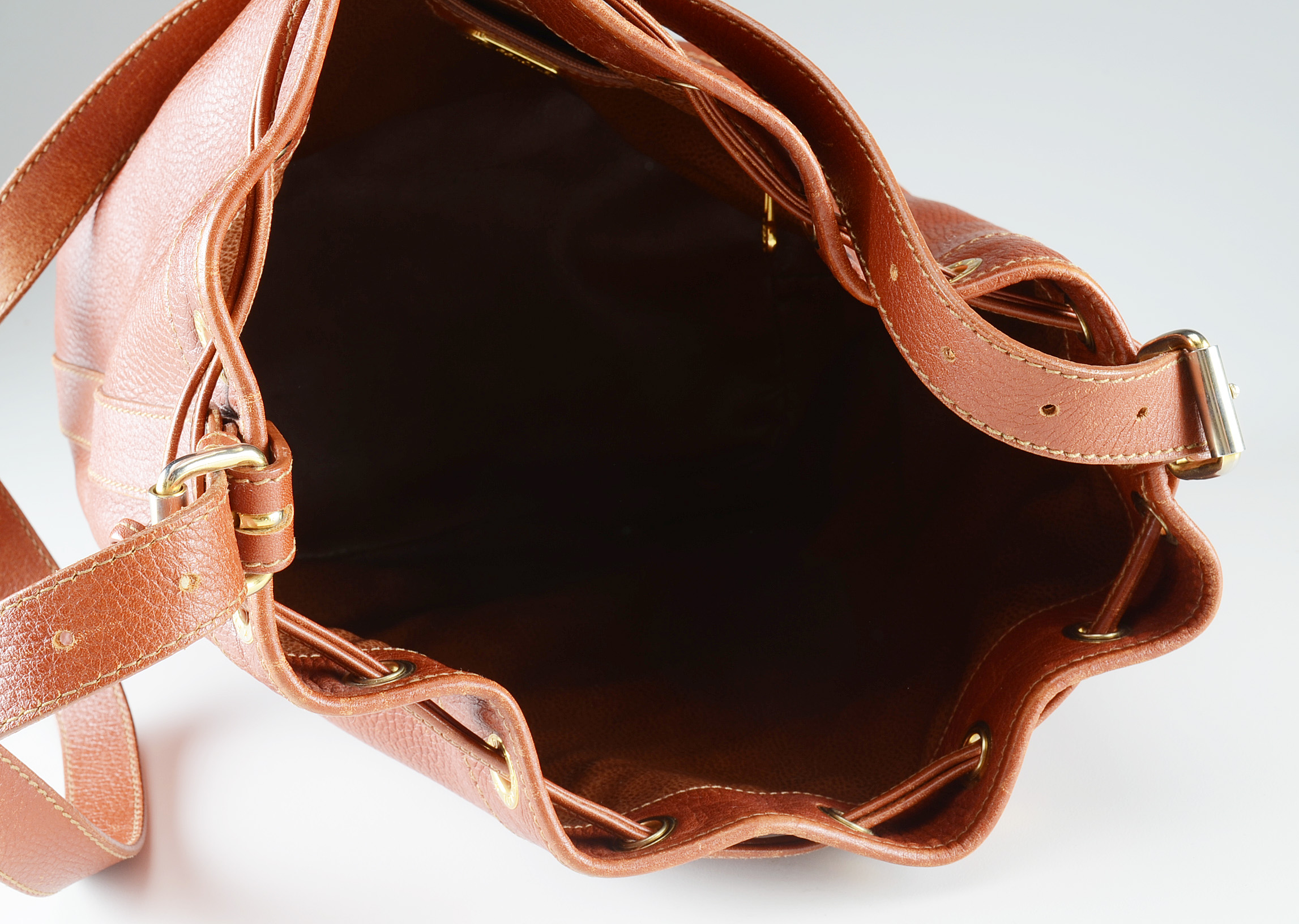 Circa 1980s Fendi Drawstring Bucket Bag