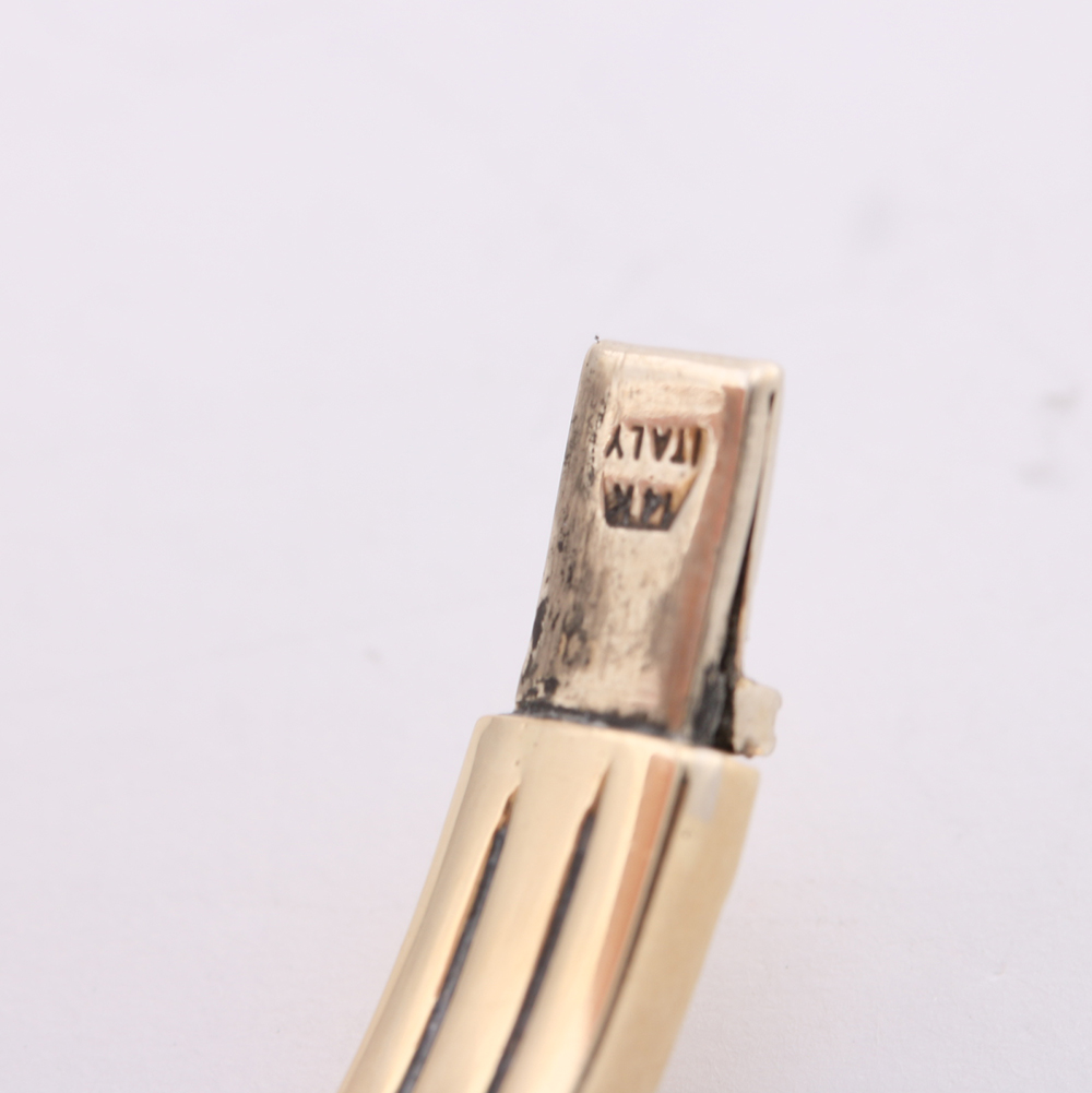 14K Gold Hinged Bangle Bracelet