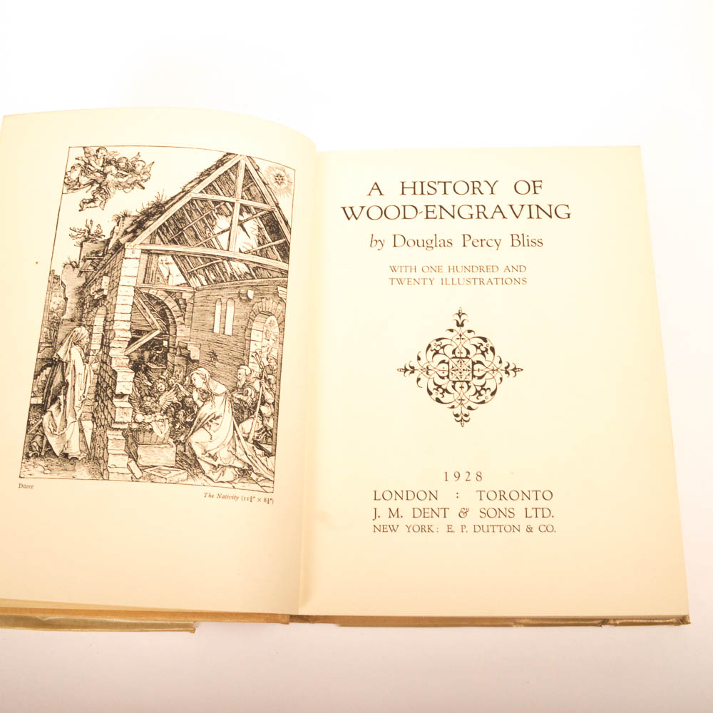 Douglas Percy Bliss First American Edition "A History of Wood-Engraving" With 120 Illustrations