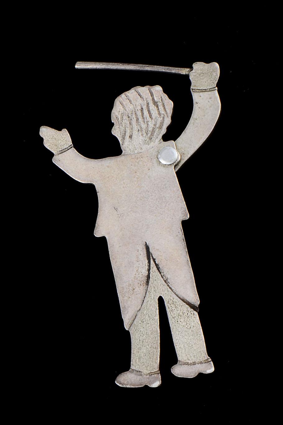 Handmade Silver Link Bracelet and Sterling Silver "Conductor" Pin