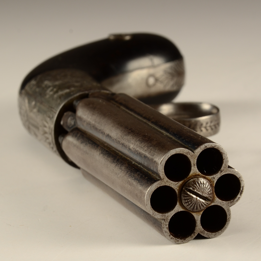 Antique Mariette Brevete Pepperbox Pistol