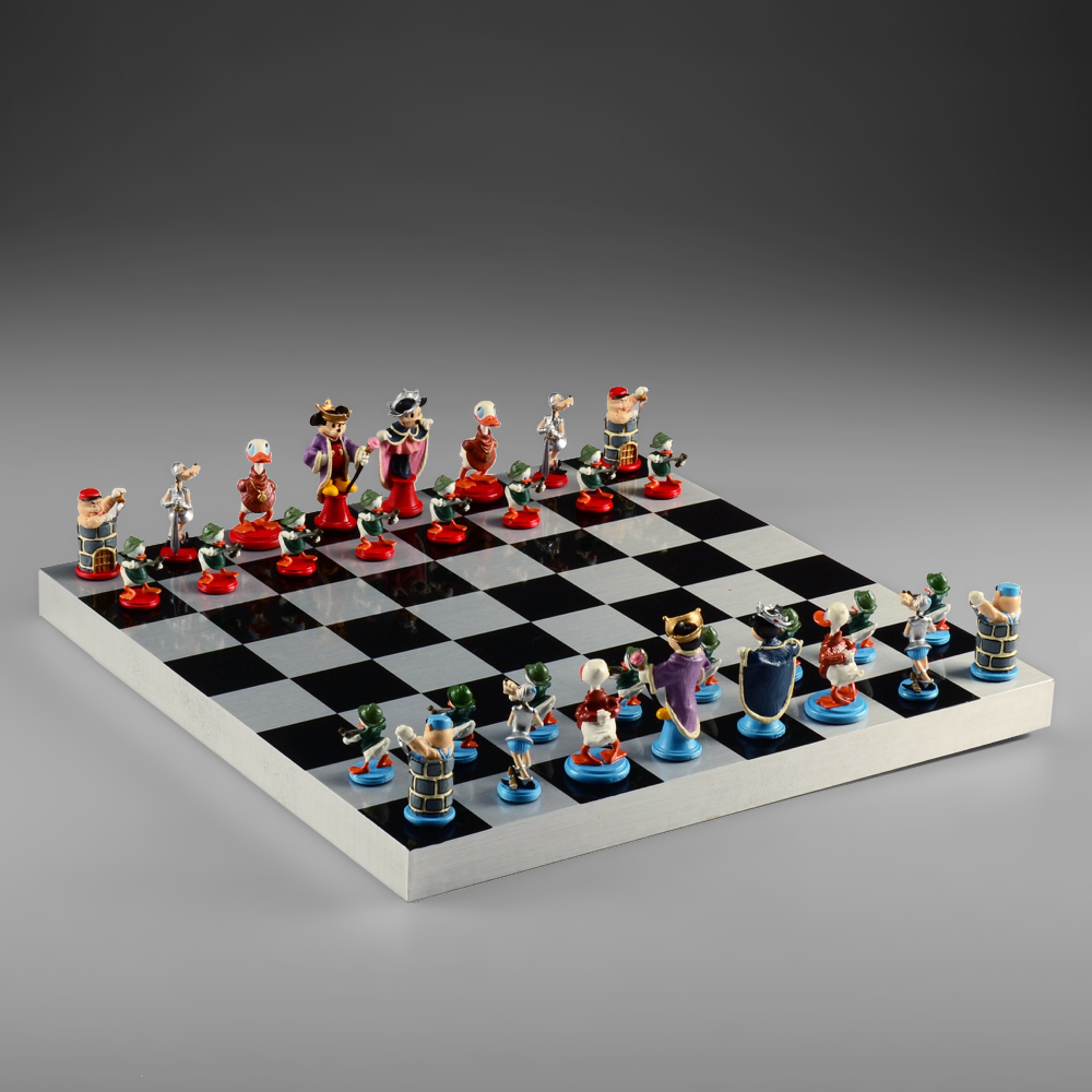 Vintage Disney Pewter Chess Set