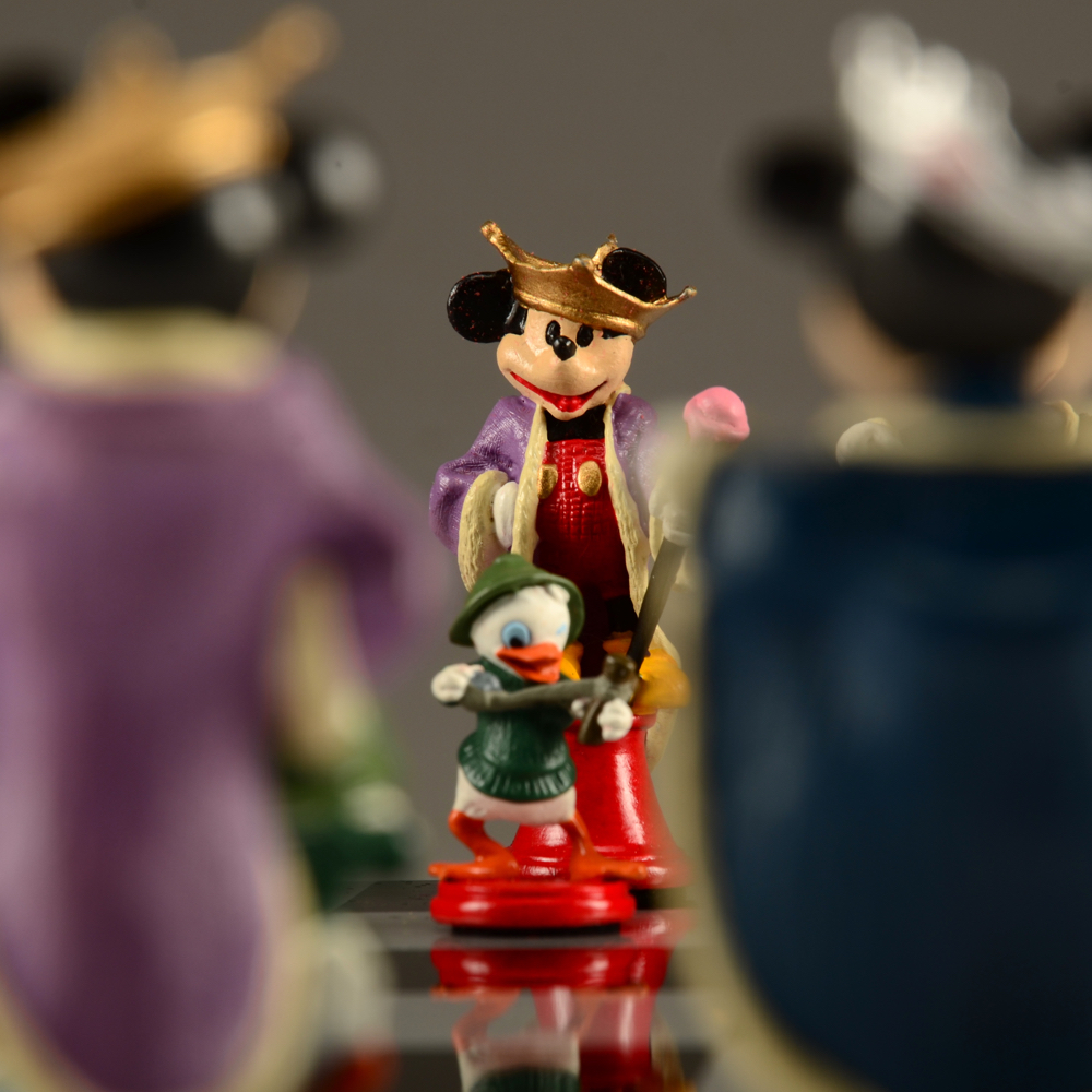 Vintage Disney Pewter Chess Set