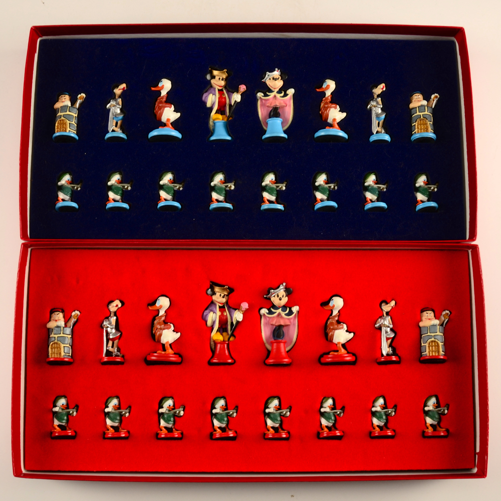 Vintage Disney Pewter Chess Set