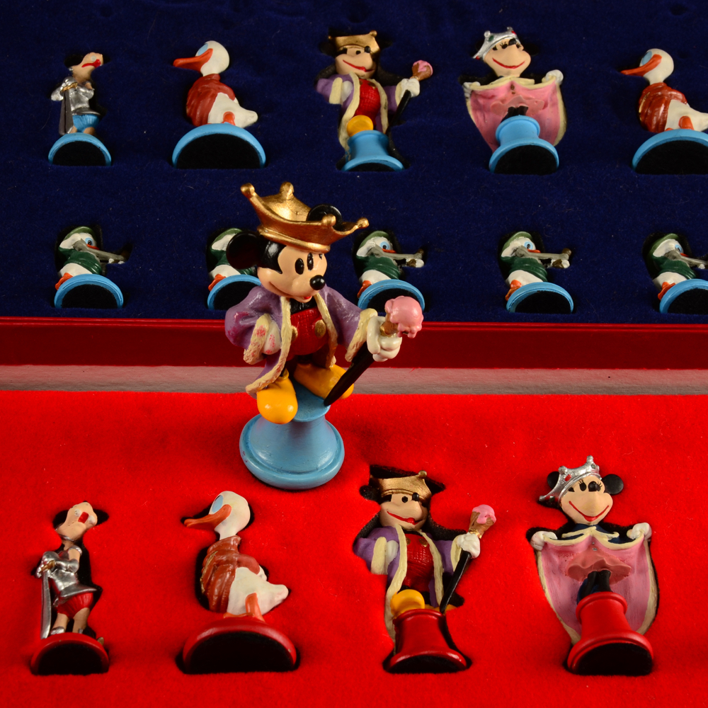 Vintage Disney Pewter Chess Set